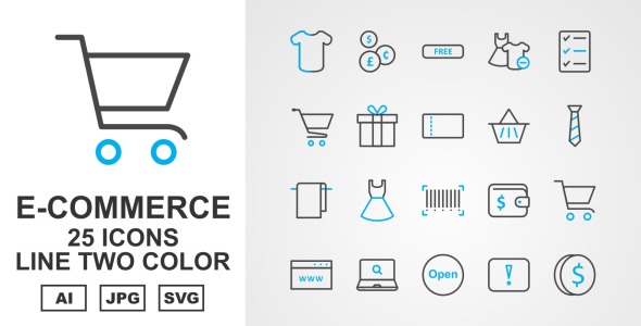 Набор иконок на тему shopping