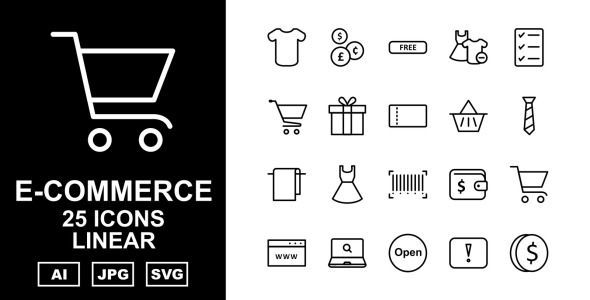 Набор иконок на тему shopping