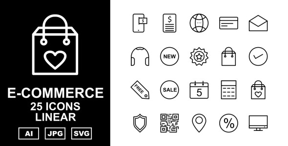 Набор иконок на тему shopping