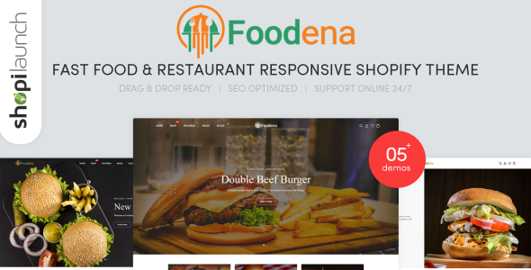 Fast Food &amp; Restaurant Responsive Shopify Theme