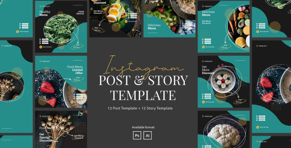 Шаблон для соцсетей на тему графика