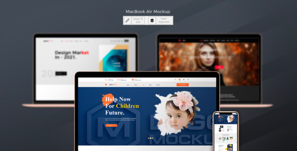 Мокап для продукта на тему графика