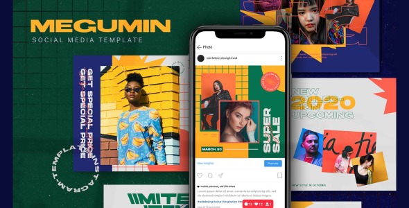 Шаблон для соцсетей на тему графика