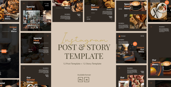 Шаблон для соцсетей на тему графика