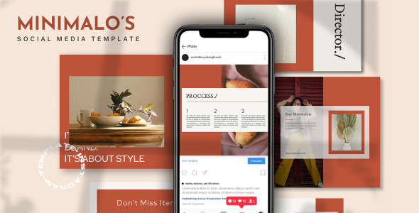 Шаблон для соцсетей на тему графика