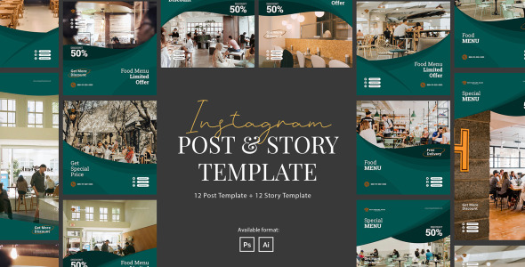 Шаблон для соцсетей на тему графика