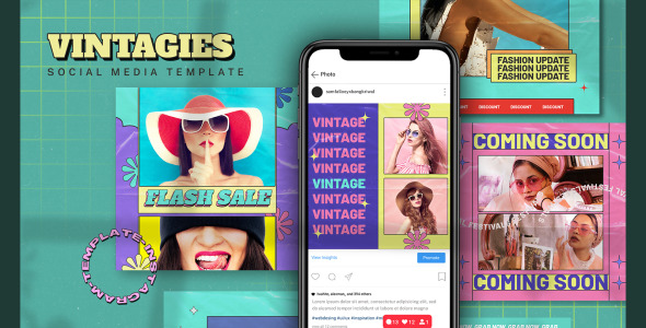 Шаблон для соцсетей на тему графика