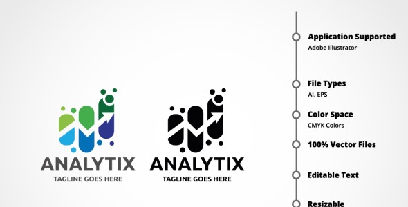 Шаблон логотипа на тему графика