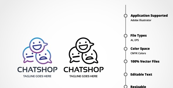 Шаблон логотипа на тему графика