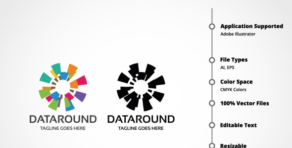 Шаблон логотипа на тему графика