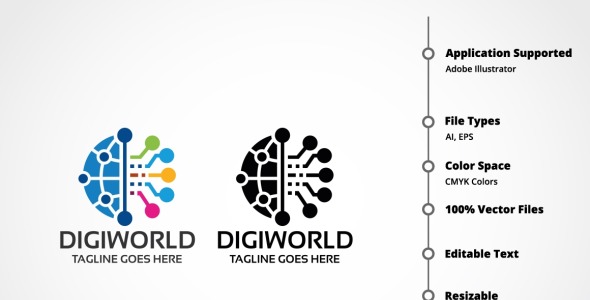 Шаблон логотипа на тему графика