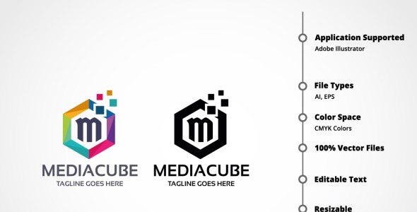 Шаблон логотипа на тему графика