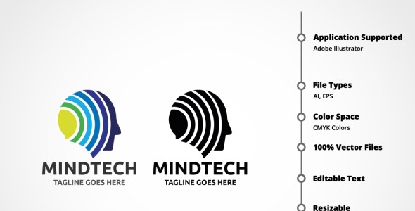 Шаблон логотипа на тему графика