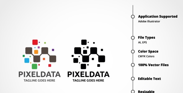 Шаблон логотипа на тему графика