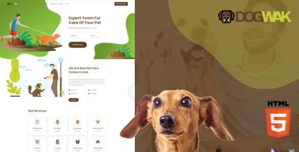 Dog Walking Services Website Template
