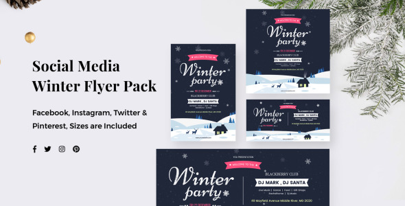 Шаблон для соцсетей на тему графика