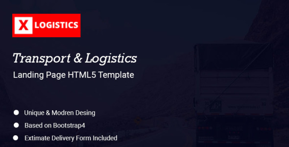 Transportation &amp; Logistics Landing Page Template