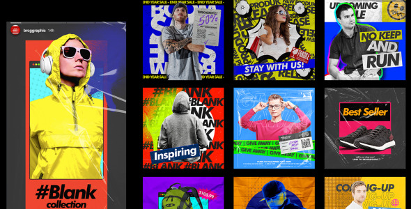 Шаблон для соцсетей на тему графика