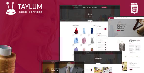 Taylum stylish custom clothing tailor Website Template
