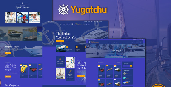 Yugatchu Luxury Yacht Club Service and Marine shop WooCommerce Theme
