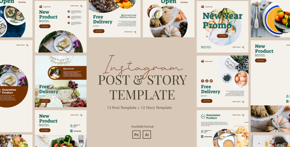 Шаблон для соцсетей на тему графика