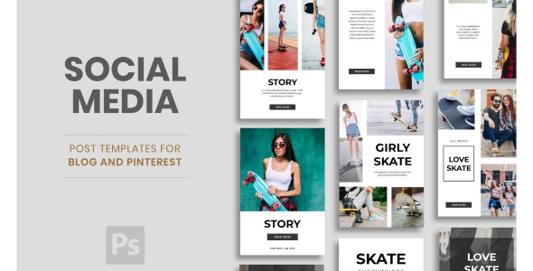 Шаблон для соцсетей на тему графика