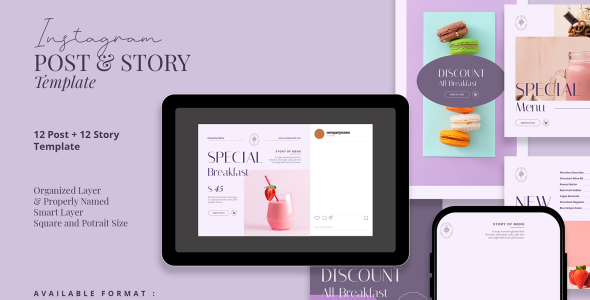 Шаблон для соцсетей на тему графика