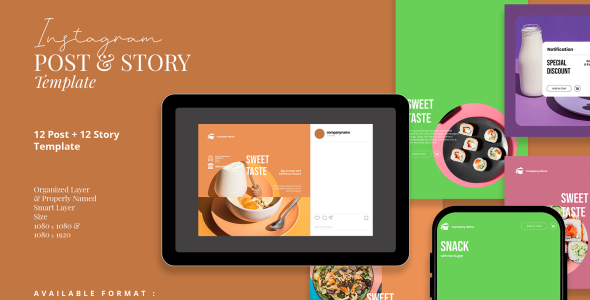 Шаблон для соцсетей на тему графика