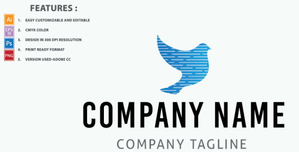 Шаблон логотипа на тему графика