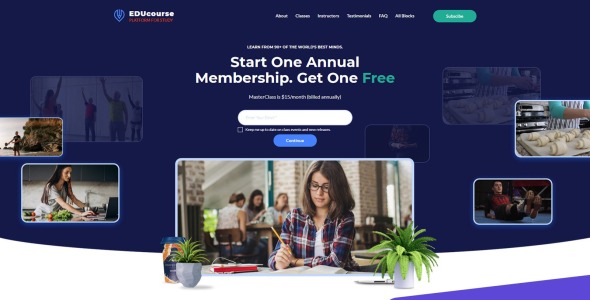 шаблон целевой страницы онлайн-учебного курса