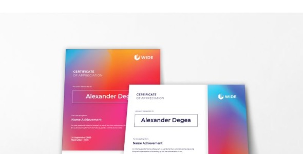 Шаблон сертификата на тему графика