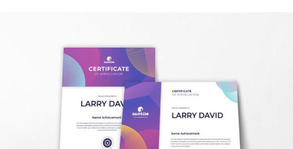 Шаблон сертификата на тему графика