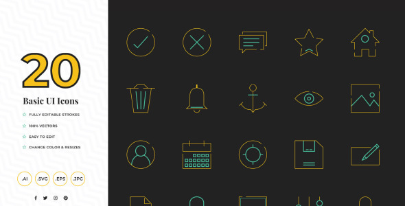 Набор иконок на тему social media