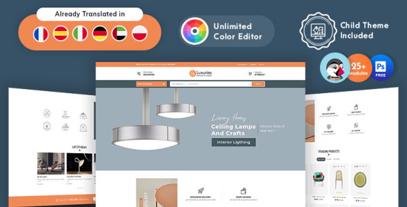 Luxuries Decorative Goods Responsive PrestaShop Theme