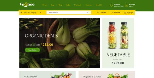 Vegetable and Grocery WooCommerce Theme
