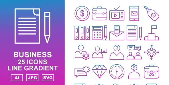 Набор иконок на тему business