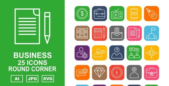 Набор иконок на тему business