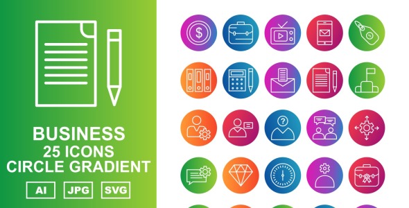 Набор иконок на тему business