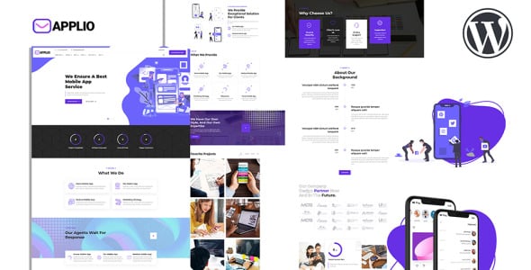 Applio Creative Responsive Mobile App Showcase WordPress Theme
