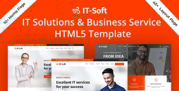 Itsoft IT Solution &amp; Business Service HTML5 Website Template
