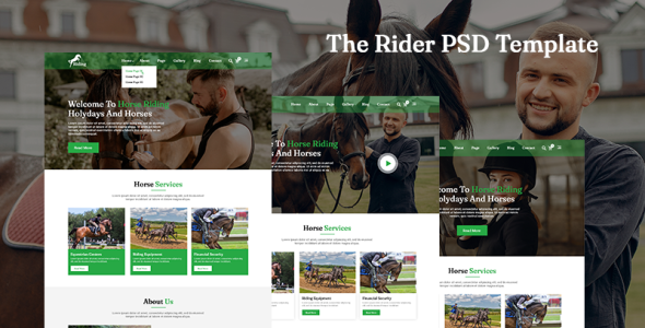 Адаптивный PSD шаблон на тему спорт, природа и путешествия