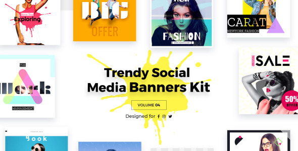 Шаблон для соцсетей на тему графика
