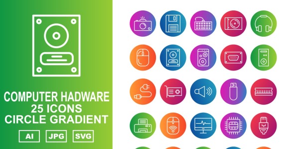 Набор иконок на тему computer