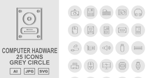 Набор иконок на тему computer