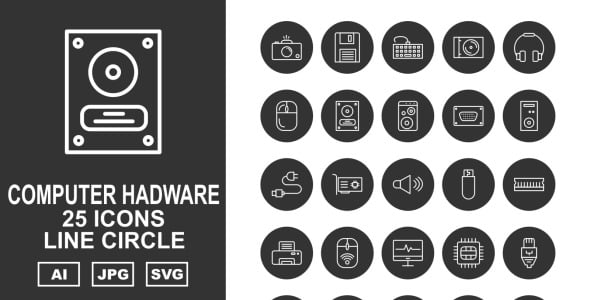 Набор иконок на тему computer