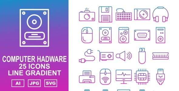 Набор иконок на тему computer