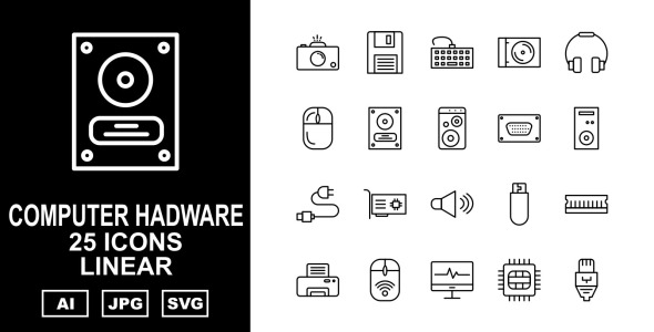 Набор иконок на тему computer