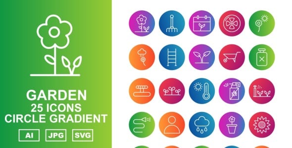 Набор иконок на тему nature