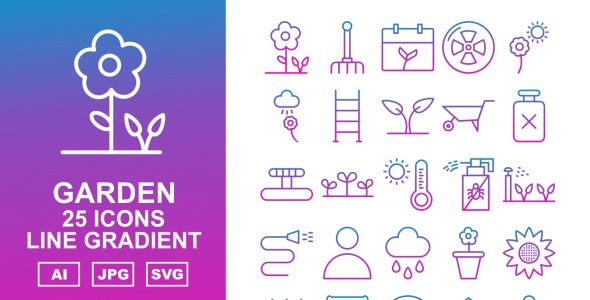 Набор иконок на тему nature