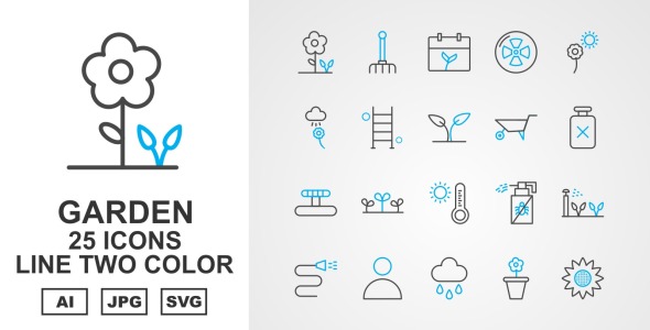 Набор иконок на тему nature